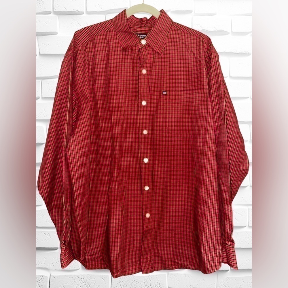 Ralph Lauren Jeans Co. Flag Mens XL Button Down Long Sleeve Plaid Shirt Gorpcore